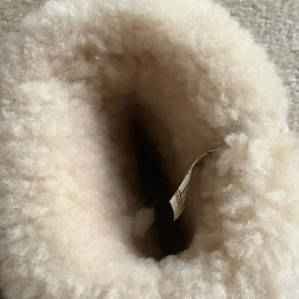 Used UGG Tan Shearling Buckle Boots